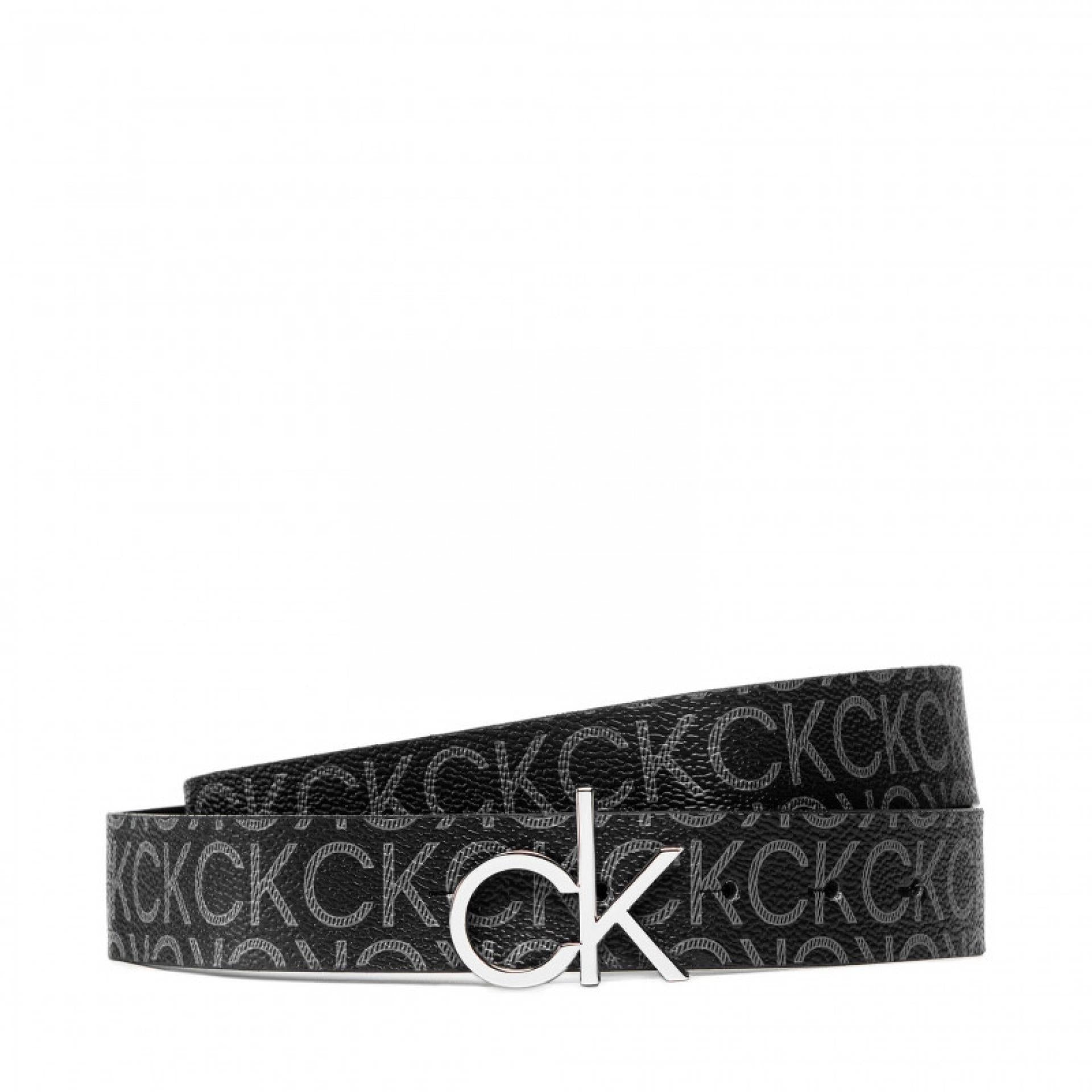 Calvin Klein Gürtel RE-LOCK LOGO BELT Black Mono 3cm Länge 90cm