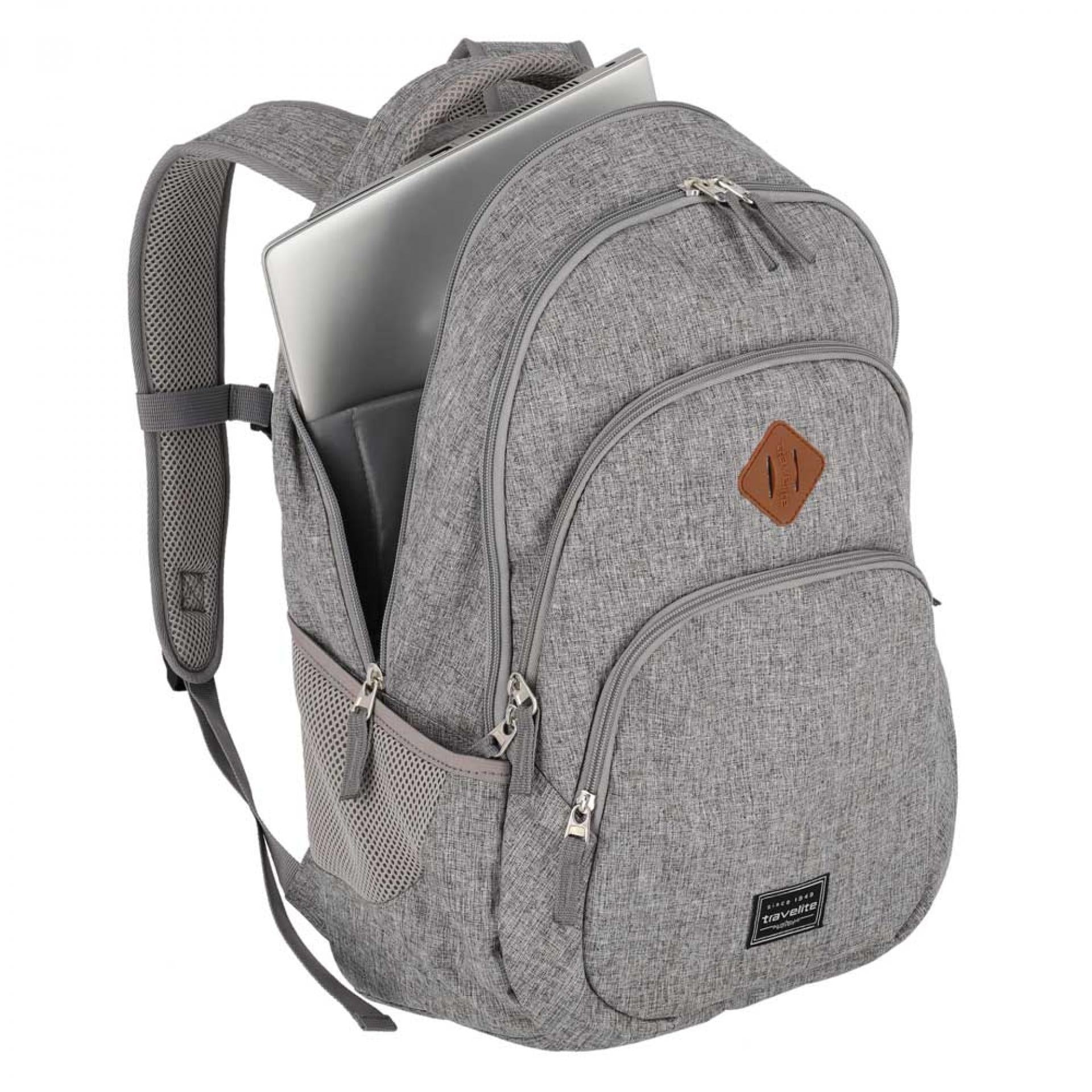 Travelite Basics Rucksack Melange Hellgrau