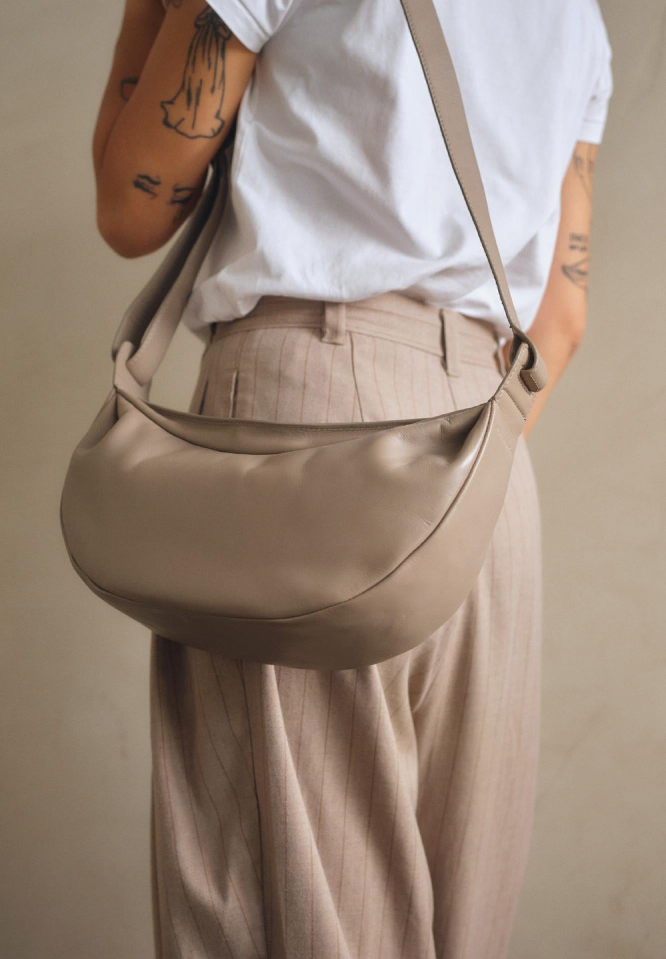 Aunts & Uncles Crocus Halfmoon Bag cashmere