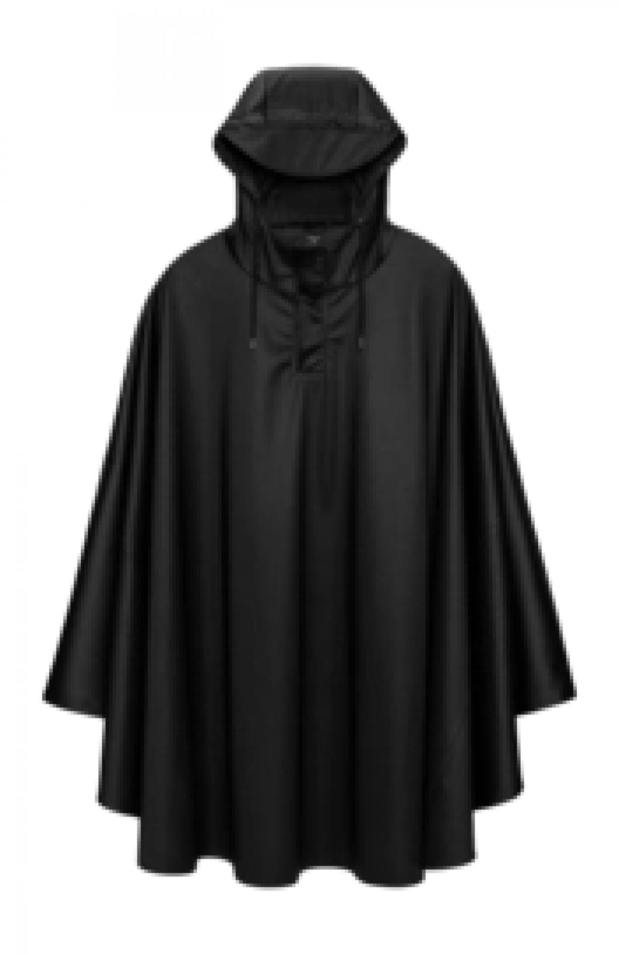 Poncho RAINS Unisex Cape Black Grain \'23