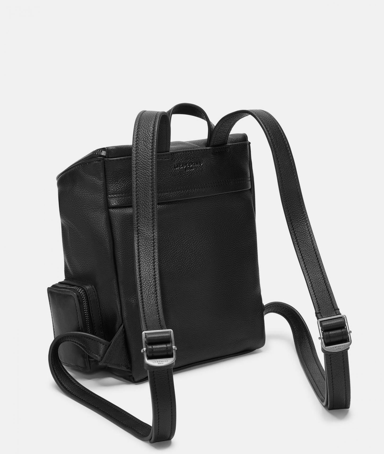 Liebeskind Berlin HERA SMALL PEBBLE RUCKSACK Leder Grau Schwarz