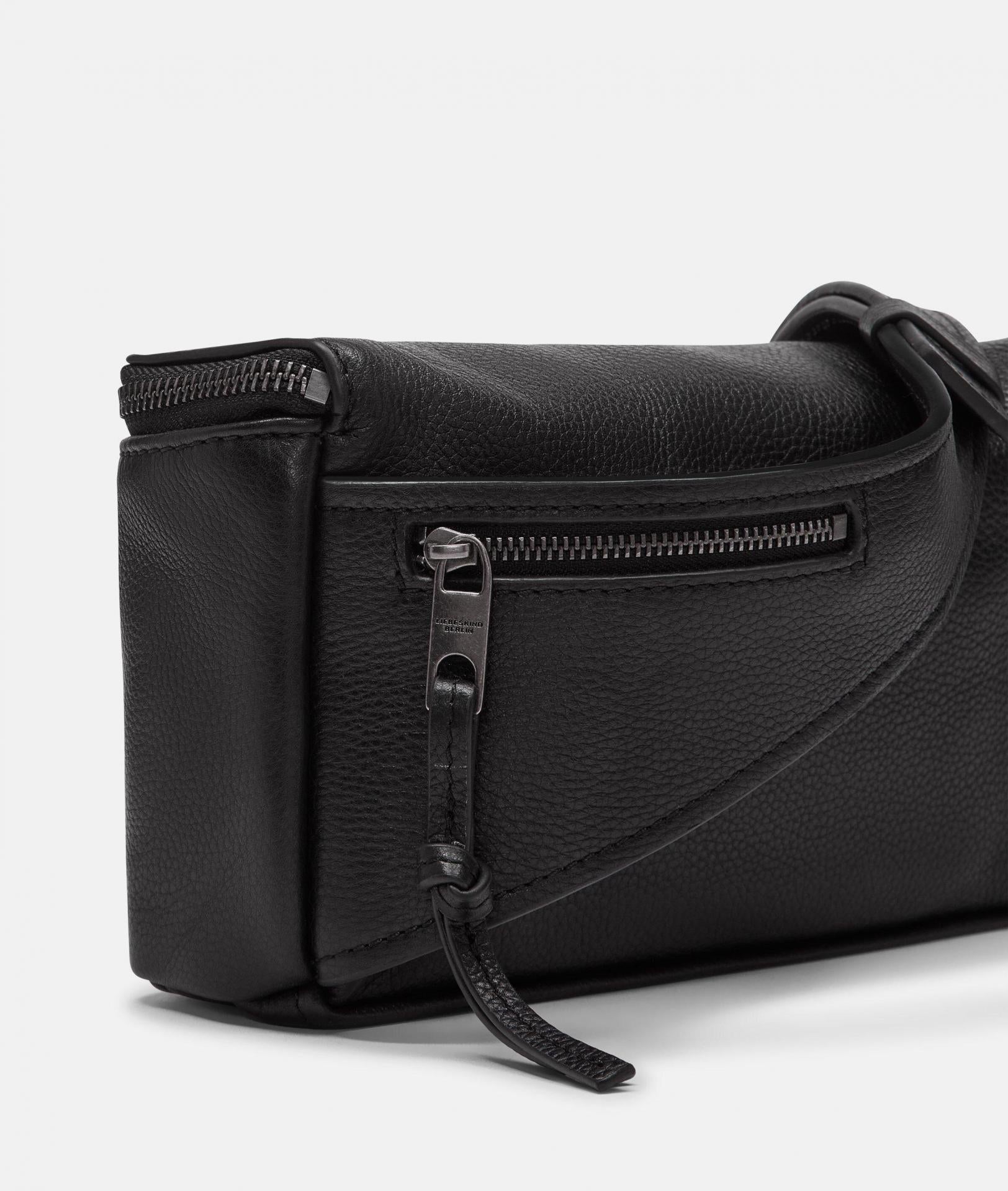 Liebeskind Berlin HERA SMALL PEBBLE Gürteltasche Leder Grau Schwarz