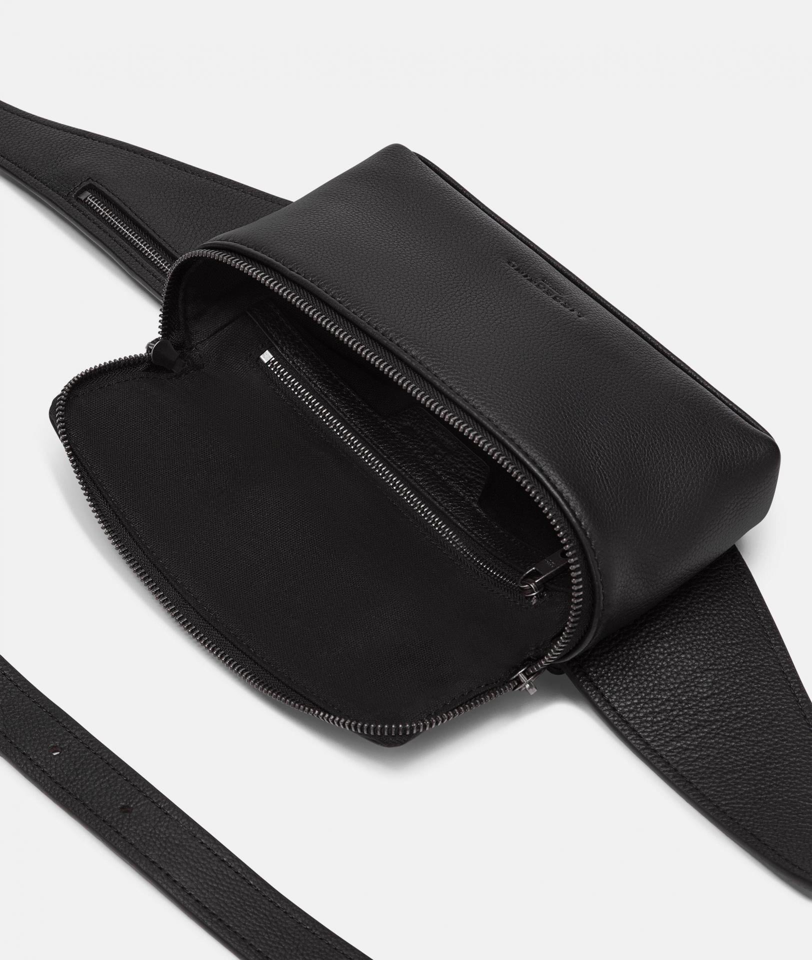 Liebeskind Berlin HERA SMALL PEBBLE Gürteltasche Leder Grau Schwarz