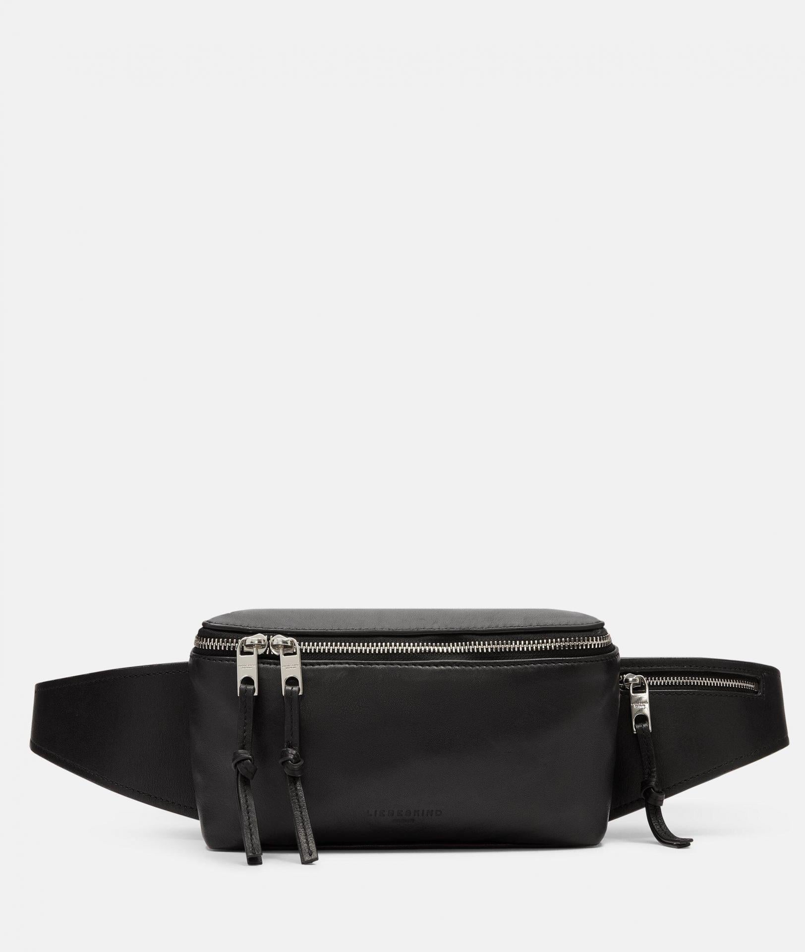 Liebeskind Berlin HERA SMALL PEBBLE Gürteltasche Leder Grau Schwarz