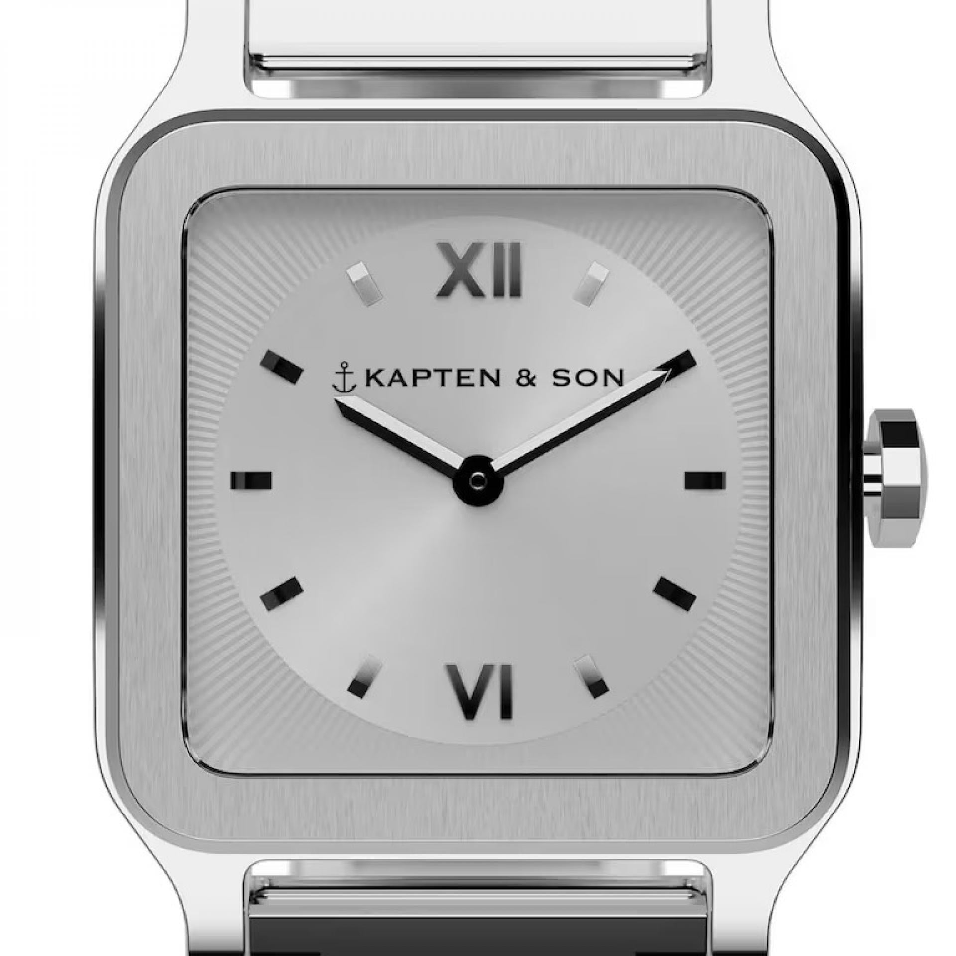 Kapten & Son Uhr Tresor Silver Steel 