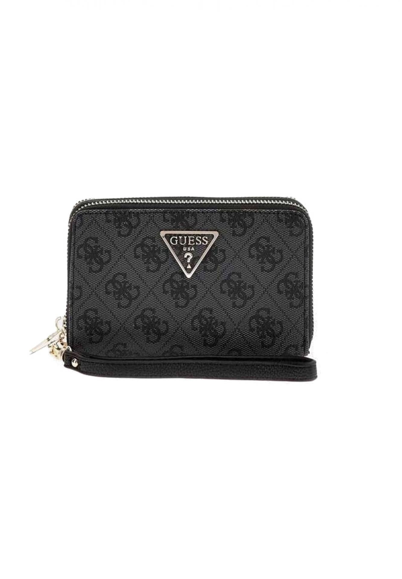 Guess LAUREL SLG MEDIUM DOUBLE ZIP Coal Logo