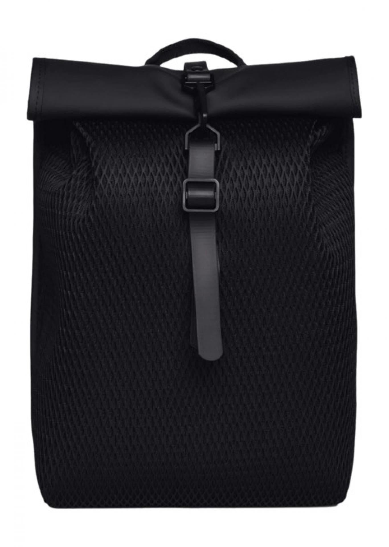 Rains Rucksack Rolltop Rucksack Mesh Mini W3 13350-01 Schwarz Black