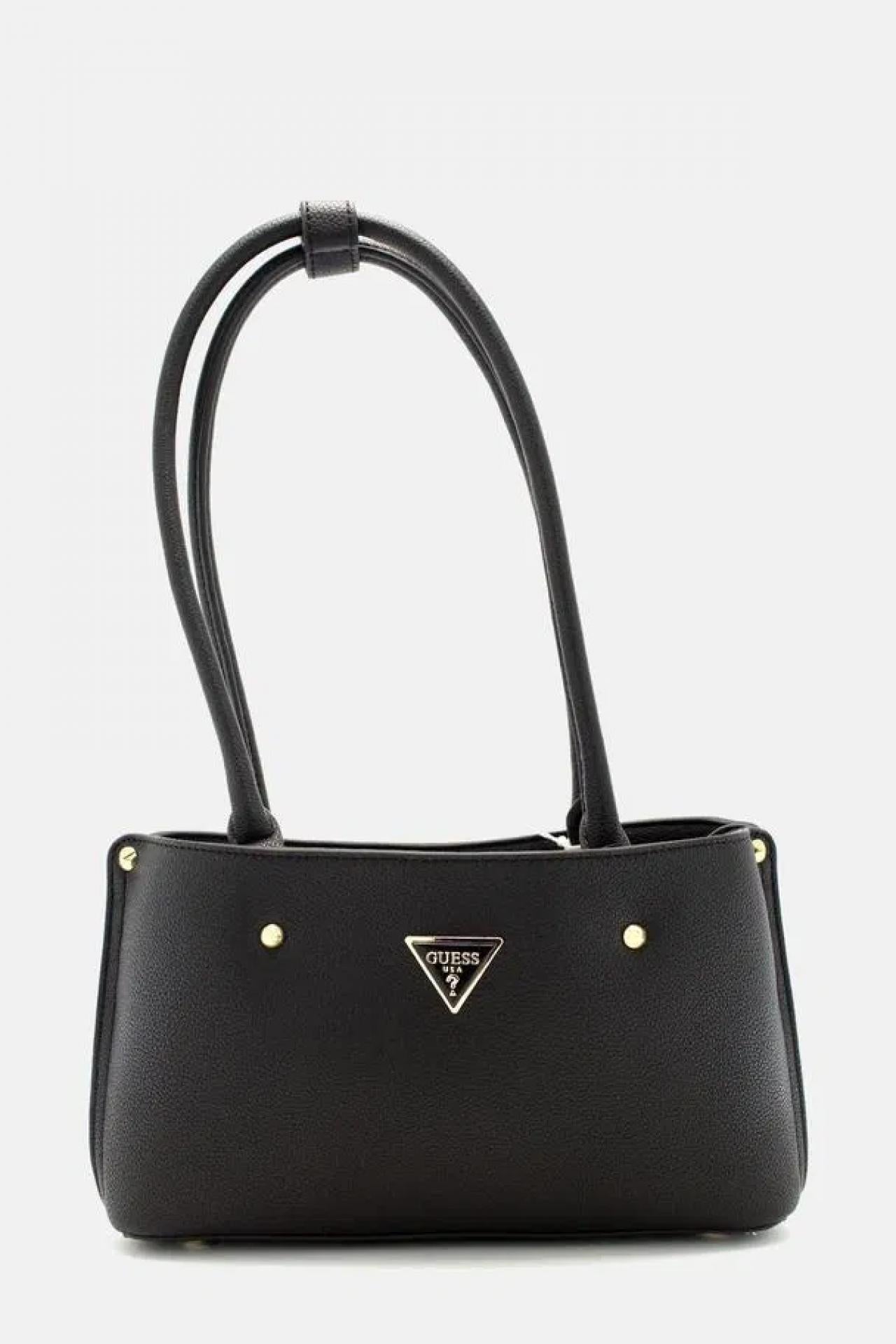 Guess MERIDIAN SHOULDER SATCHEL Schwarz