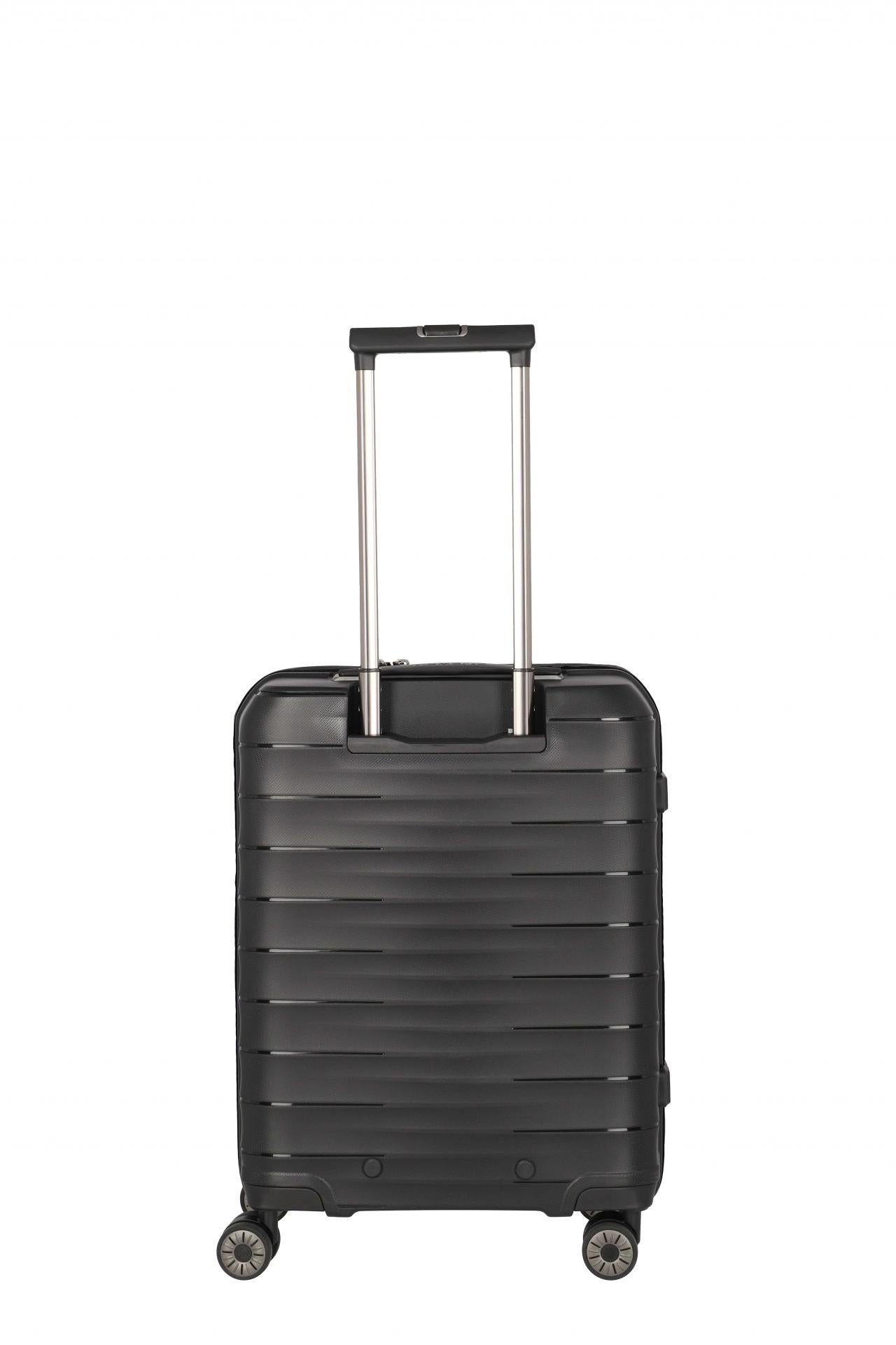 Travelite MOOBY Hartschalenkoffer  S 55cm mit Vortasche. Schwarz