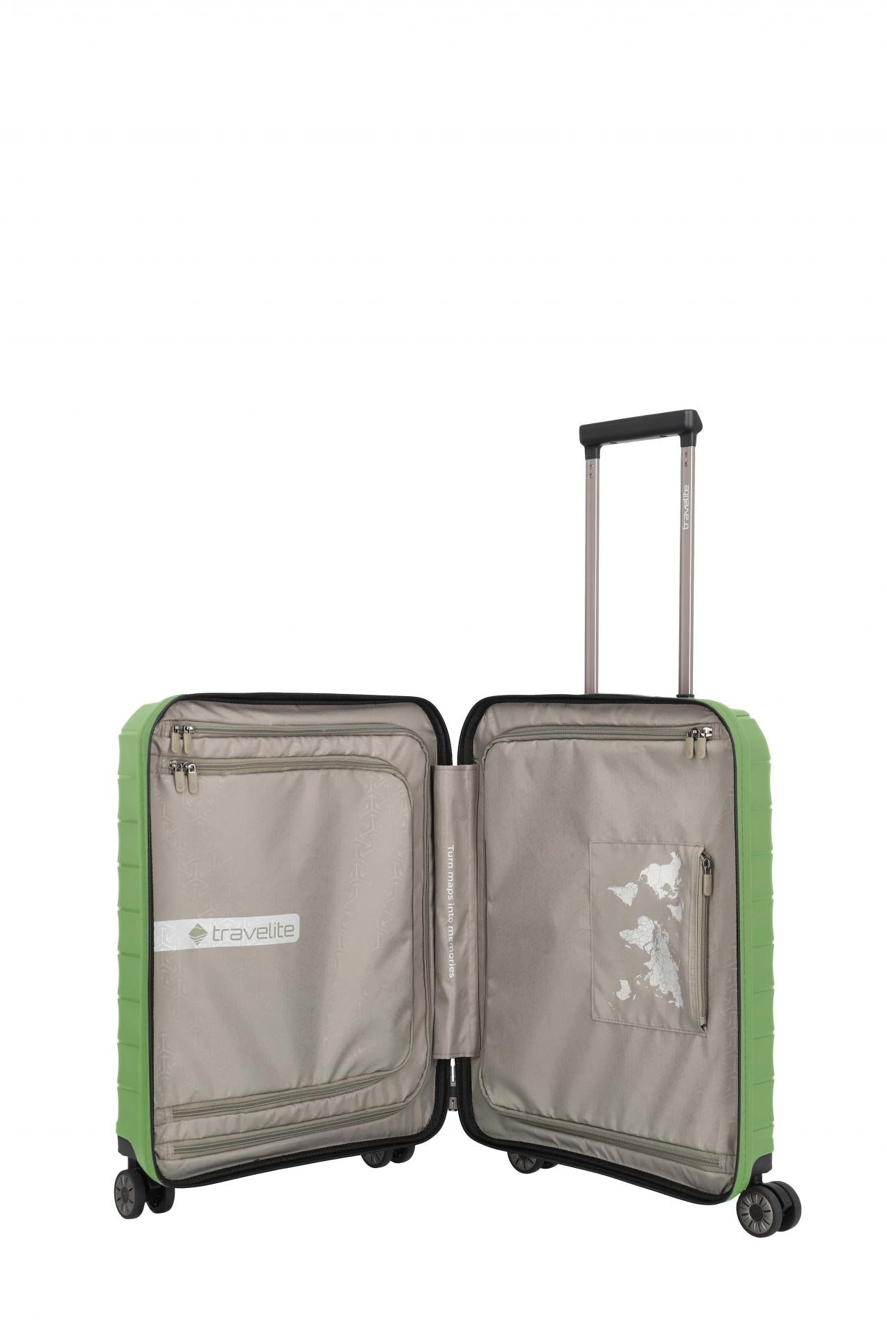 Travelite MOOBY Hartschalenkoffer S 55cm mit Vortasche Grün