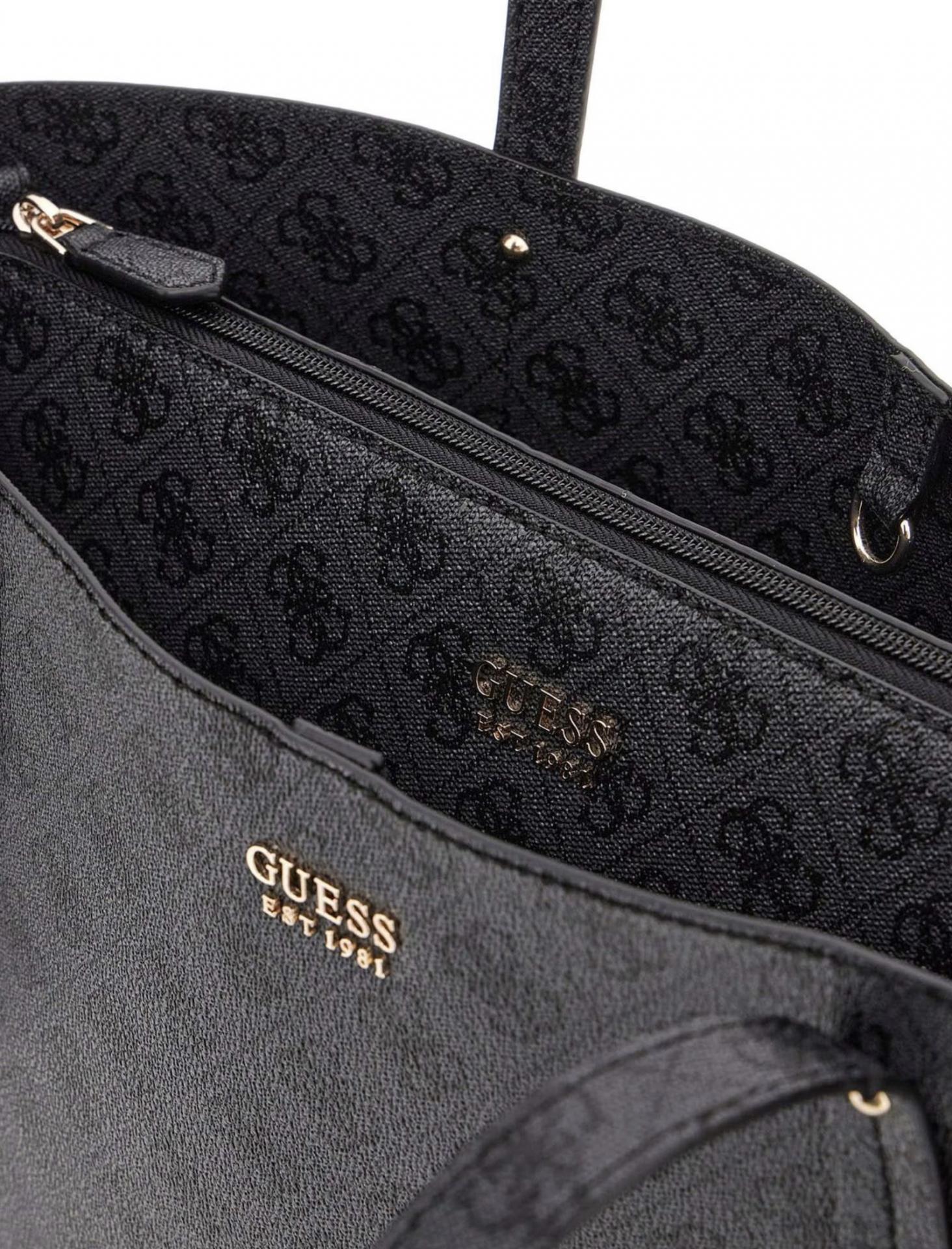 Guess Shoppertasche Brenton Tote Coal Logo