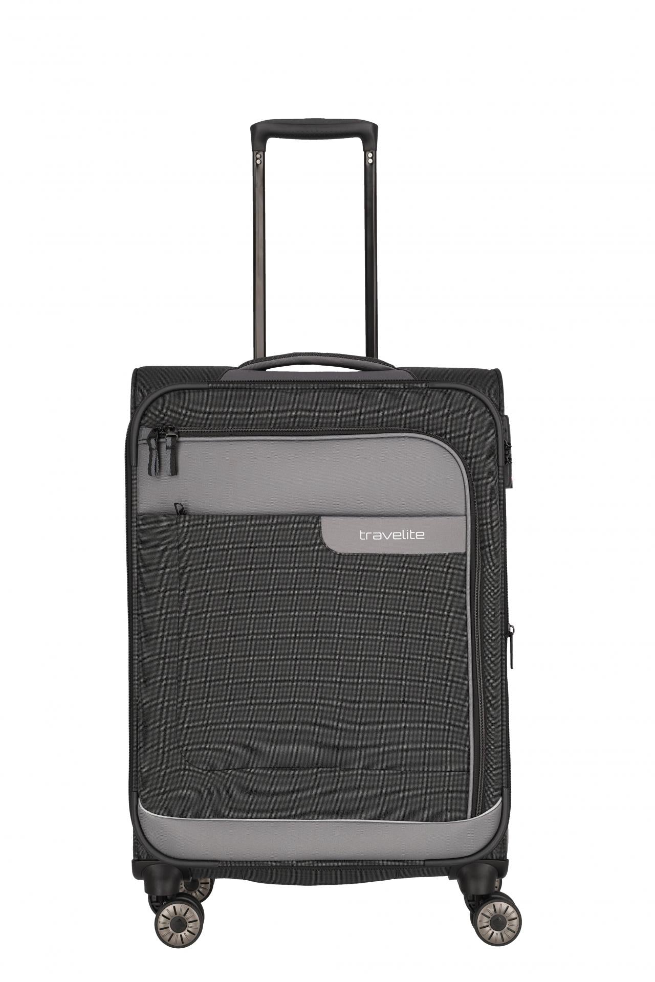 Travelite VIIA M 67cm Weicher Trolley Koffer, Schiefer