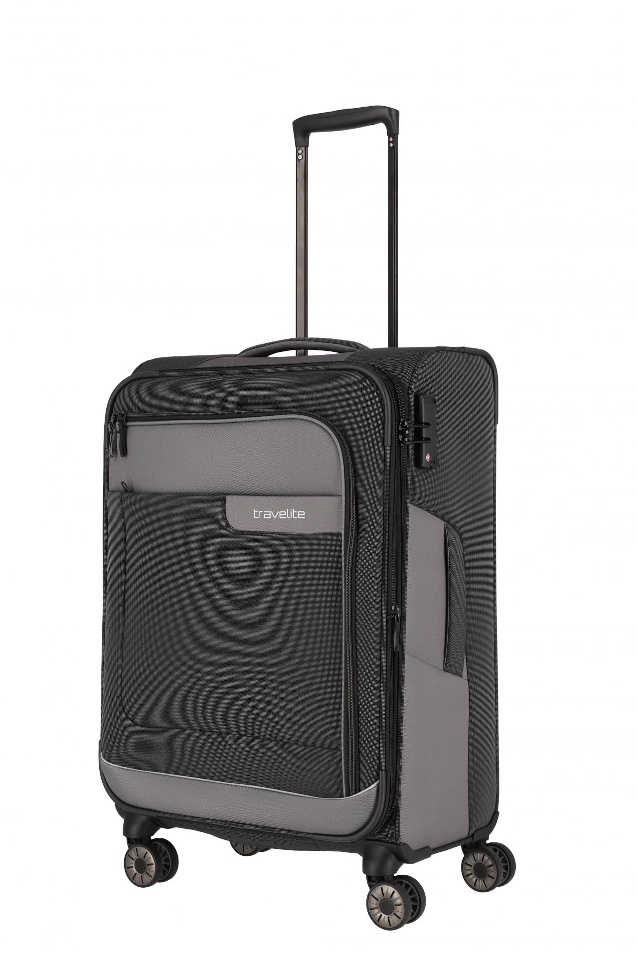 Travelite VIIA M 67cm Weicher Trolley Koffer, Schiefer