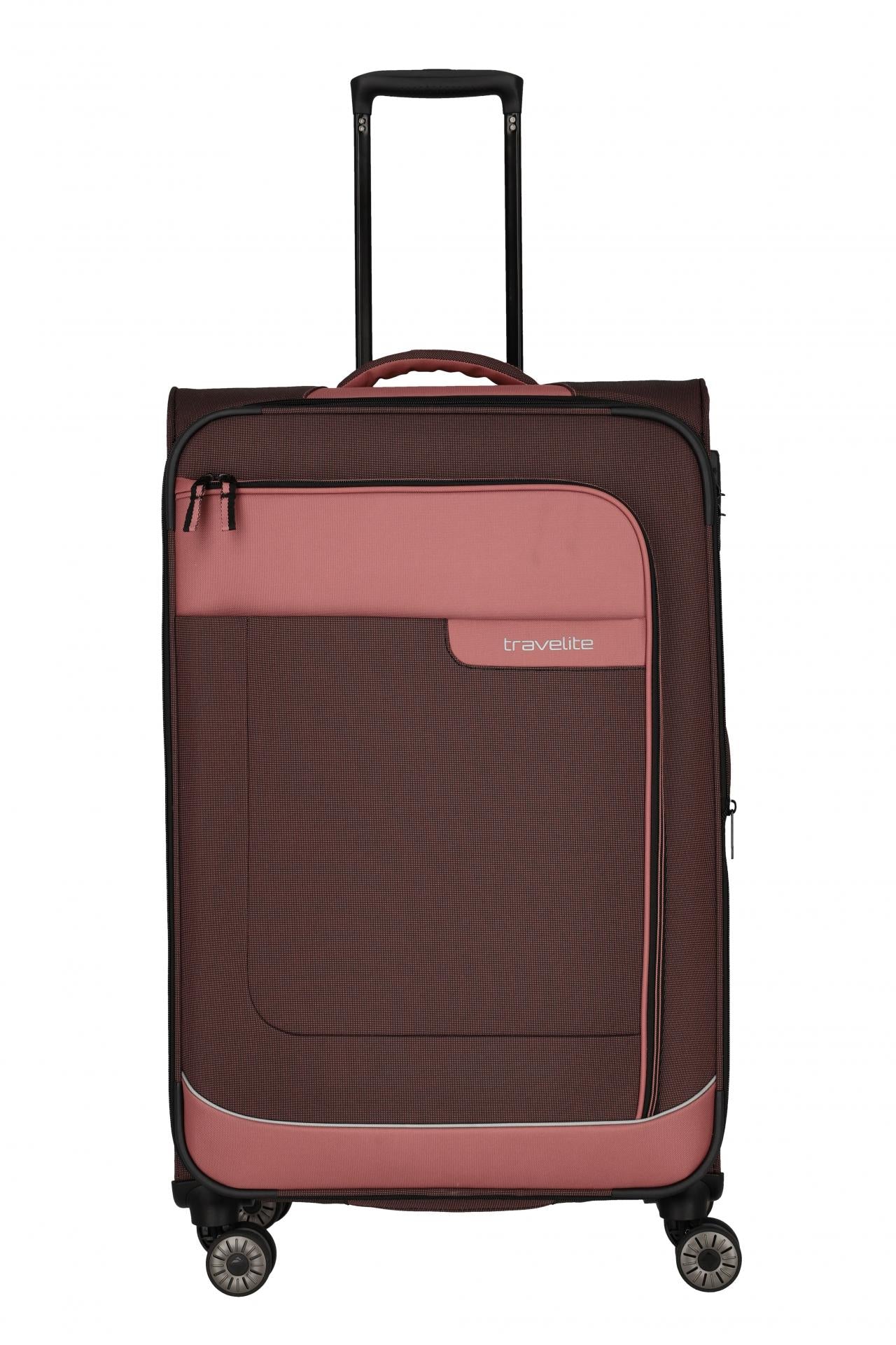 Travelite VIIA L 77cm Weicher Trolley Koffer, Frühlingsrose