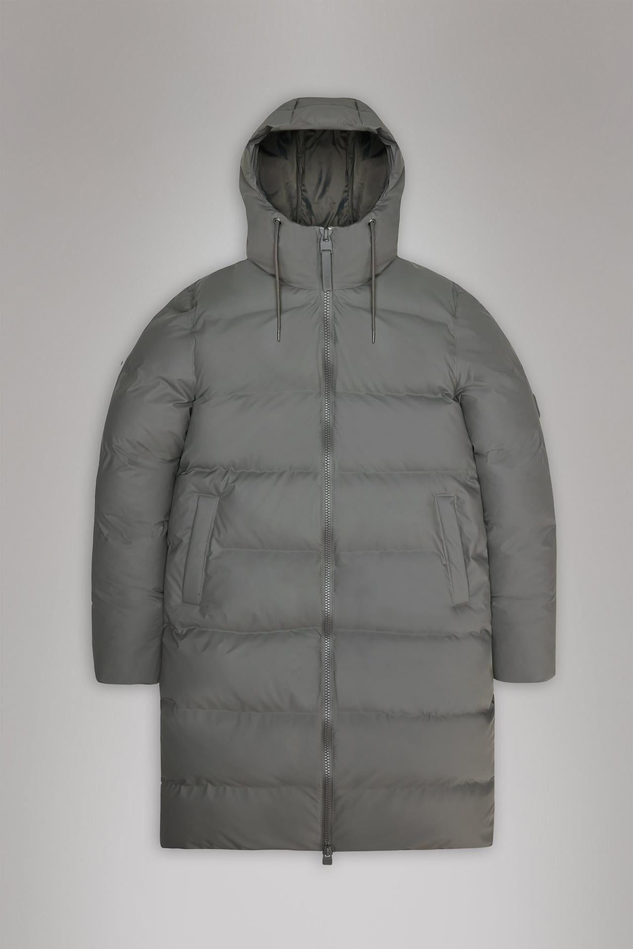 Rains Alta Long Puffer Winterjacke - Farbe: Grey - Variante: M