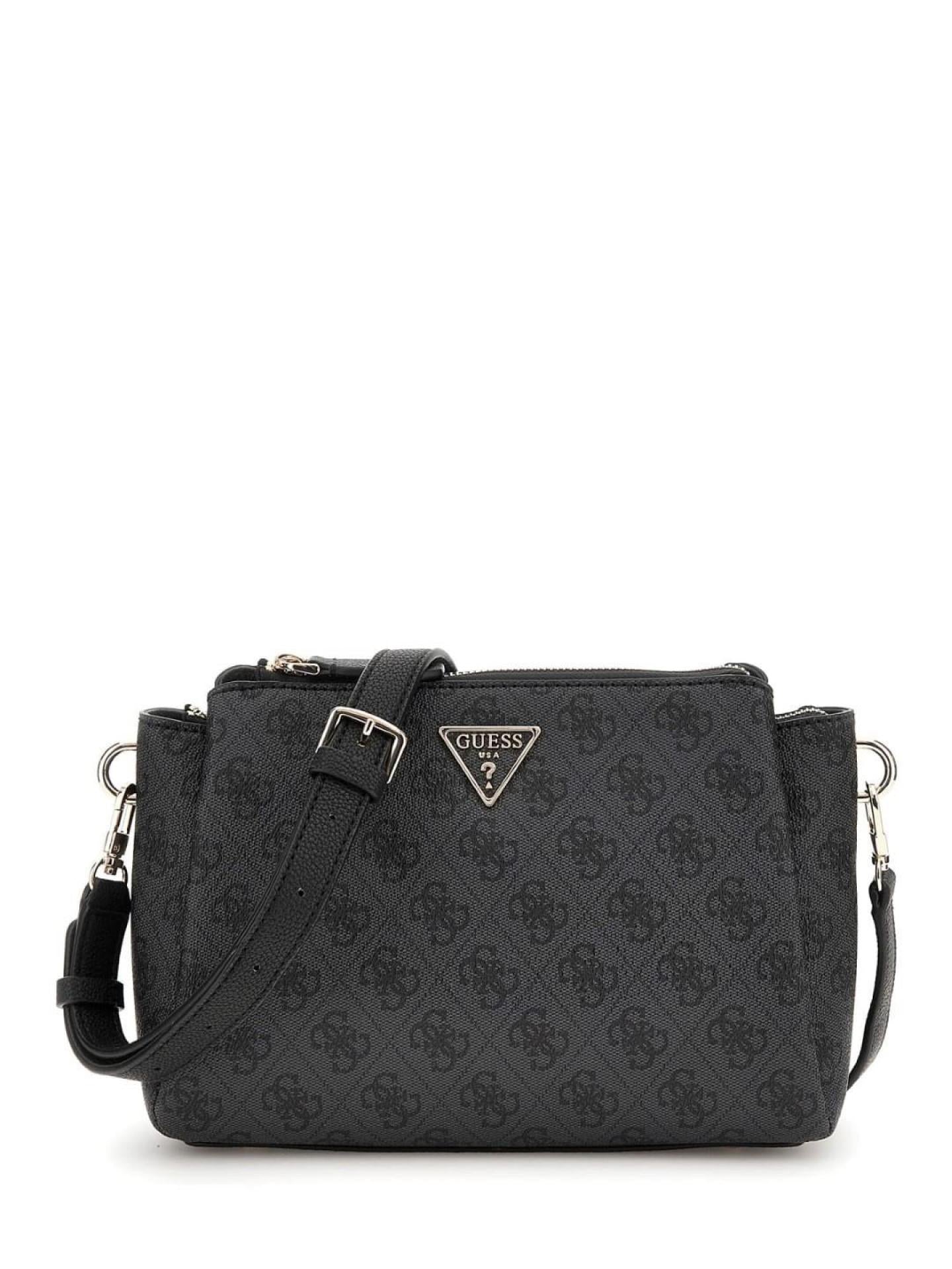 Guess Handtasche NOELLE Tri Compartment Coal Logo