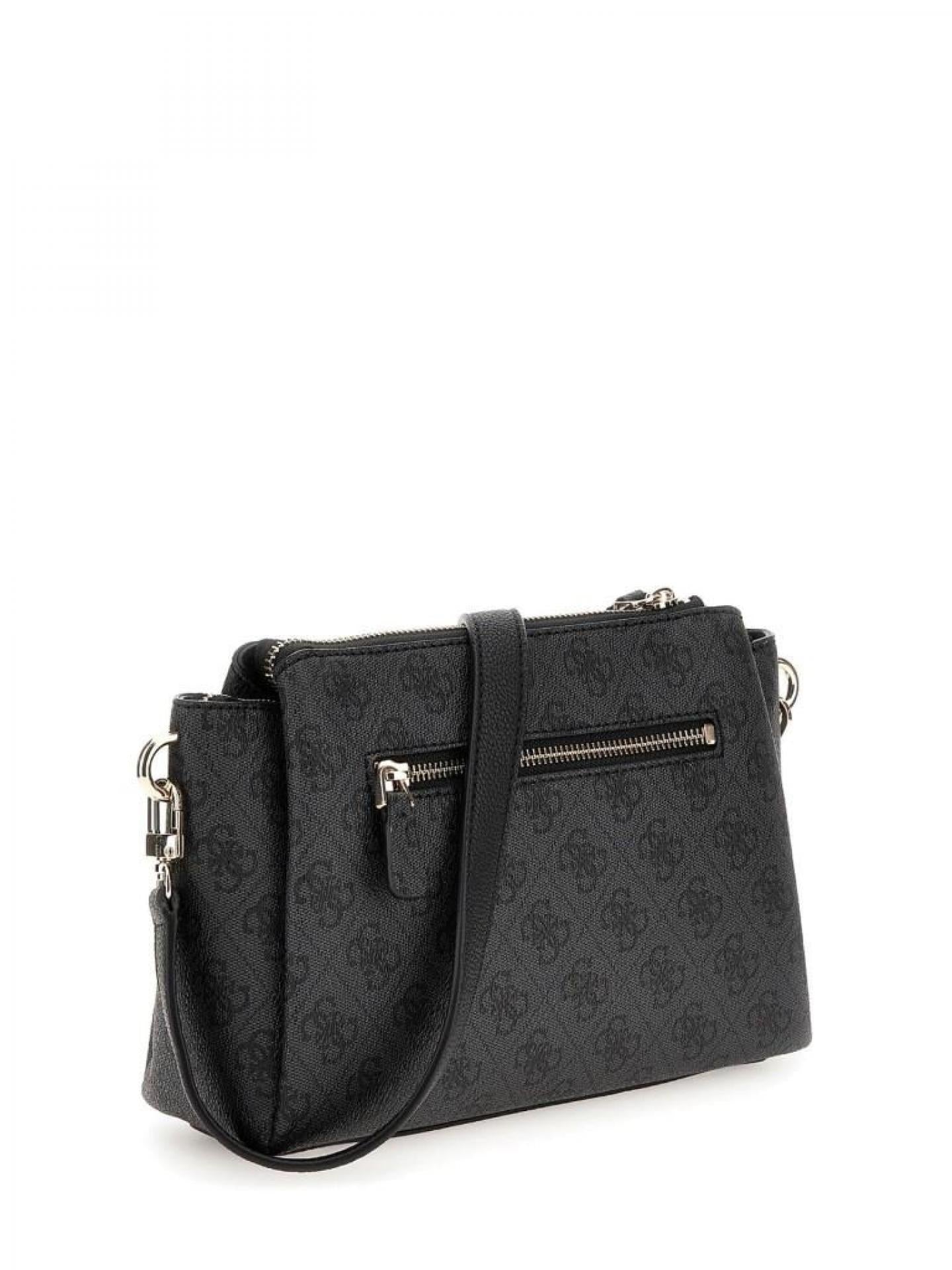 Guess Handtasche NOELLE Tri Compartment Coal Logo