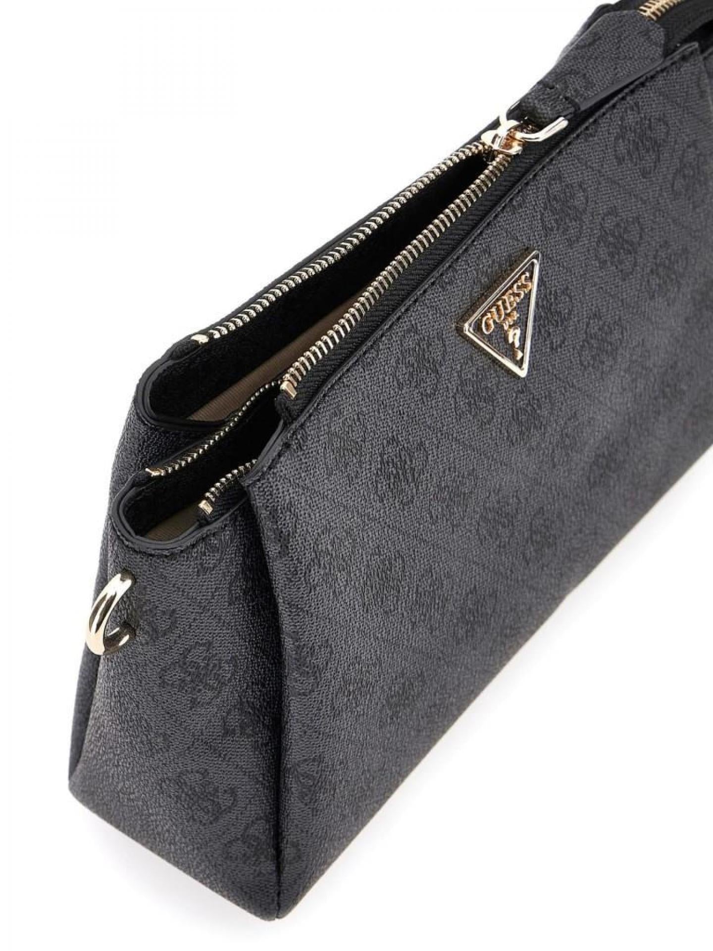 Guess Handtasche NOELLE Tri Compartment Coal Logo