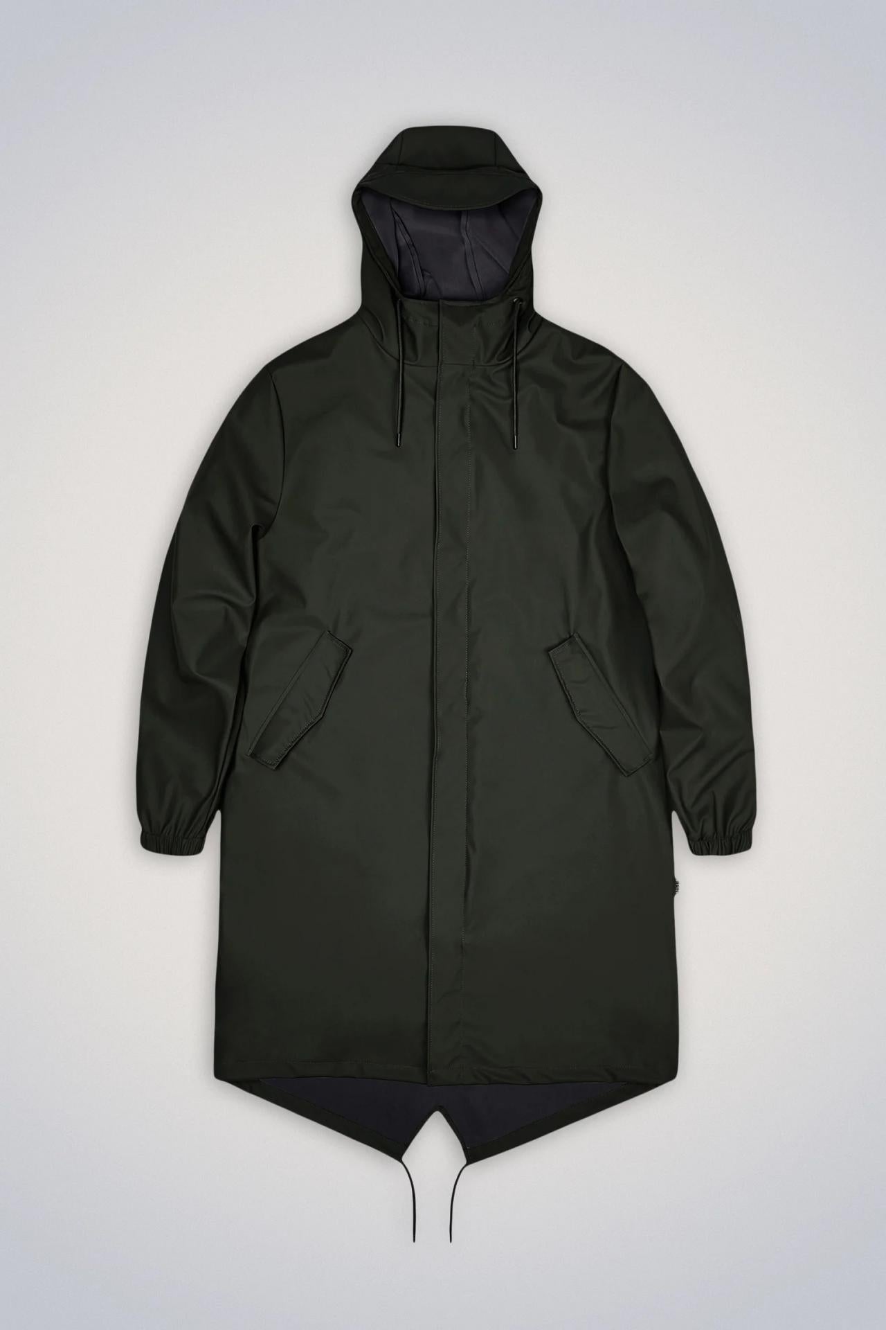 Rains Fishtail Parka Regenjacke - Farbe: Green - Variante: L