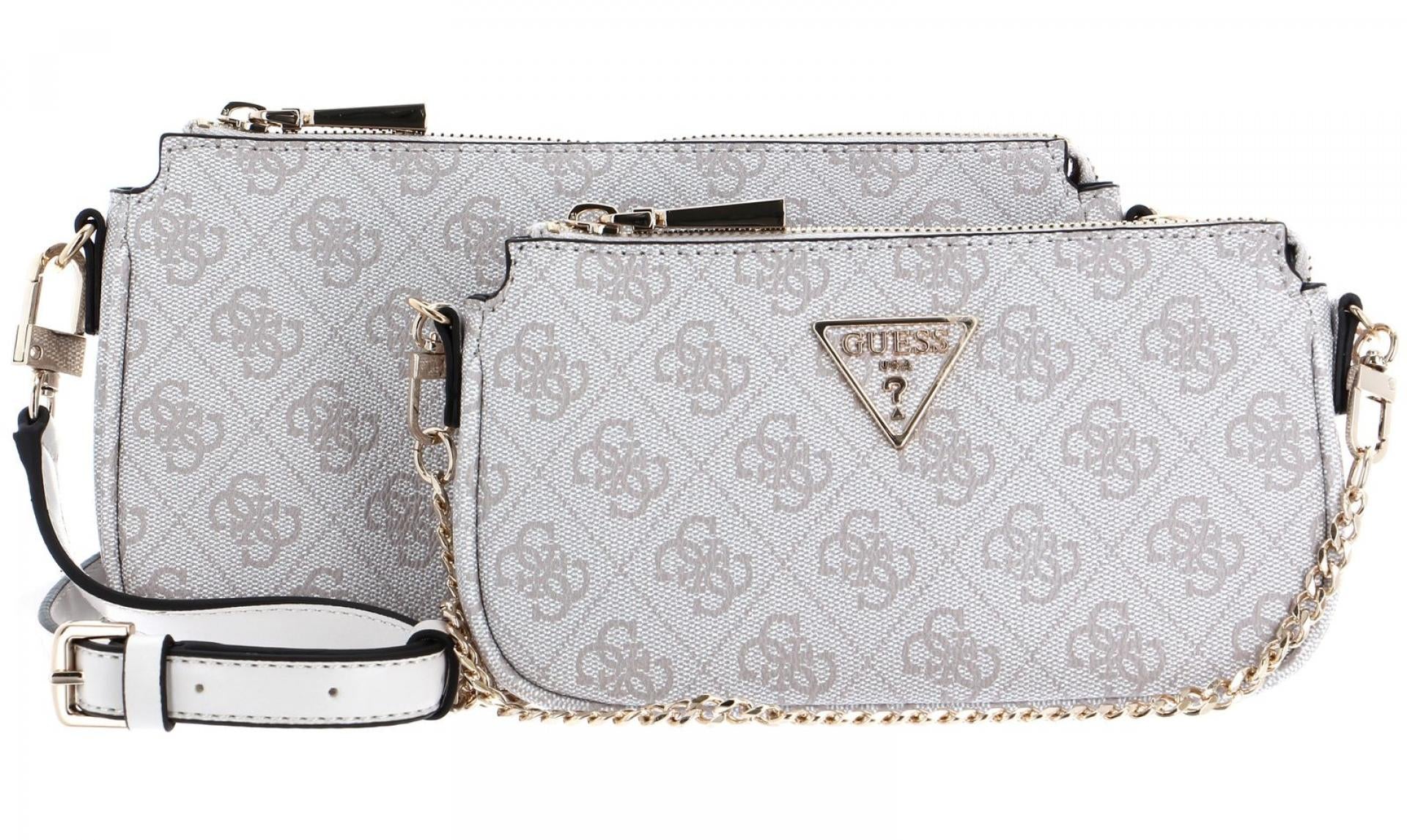 Guess Noelle DBL Pouch Crossbody Dove Logo