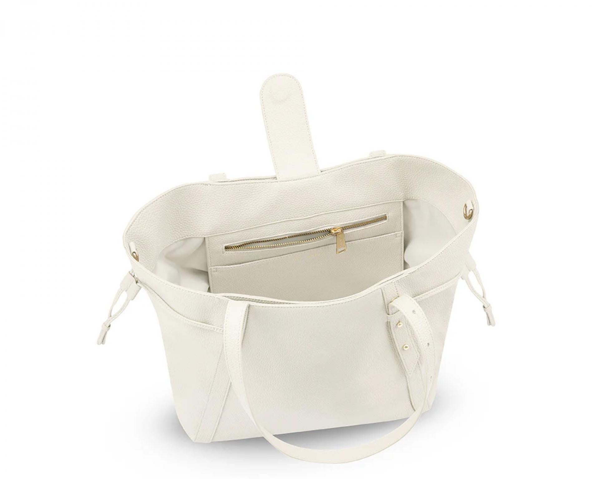 Hey Marly Shoppertasche Pretty Wonder Leder M crema