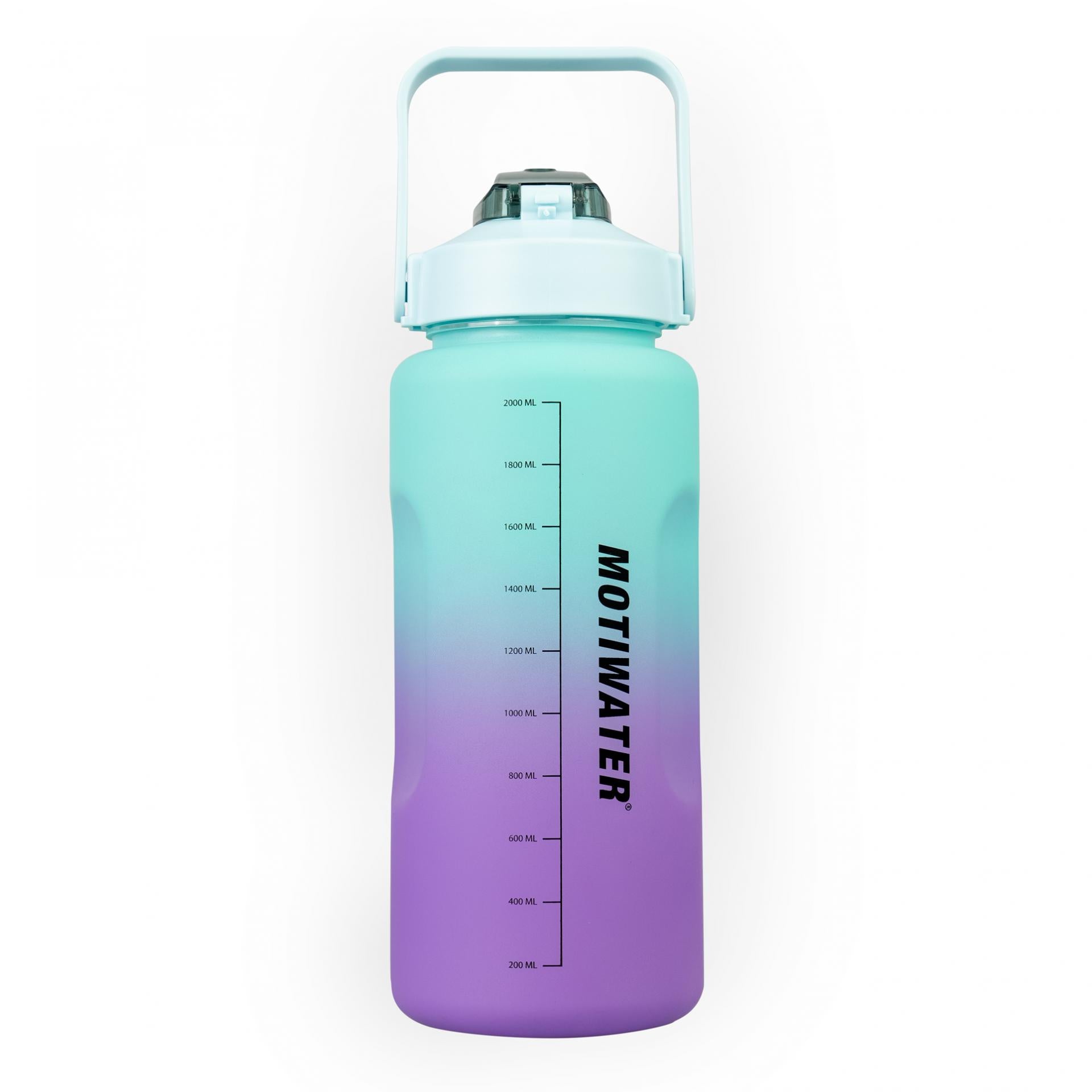 Motiwater Trinkflasche 2 L Grün / Lila