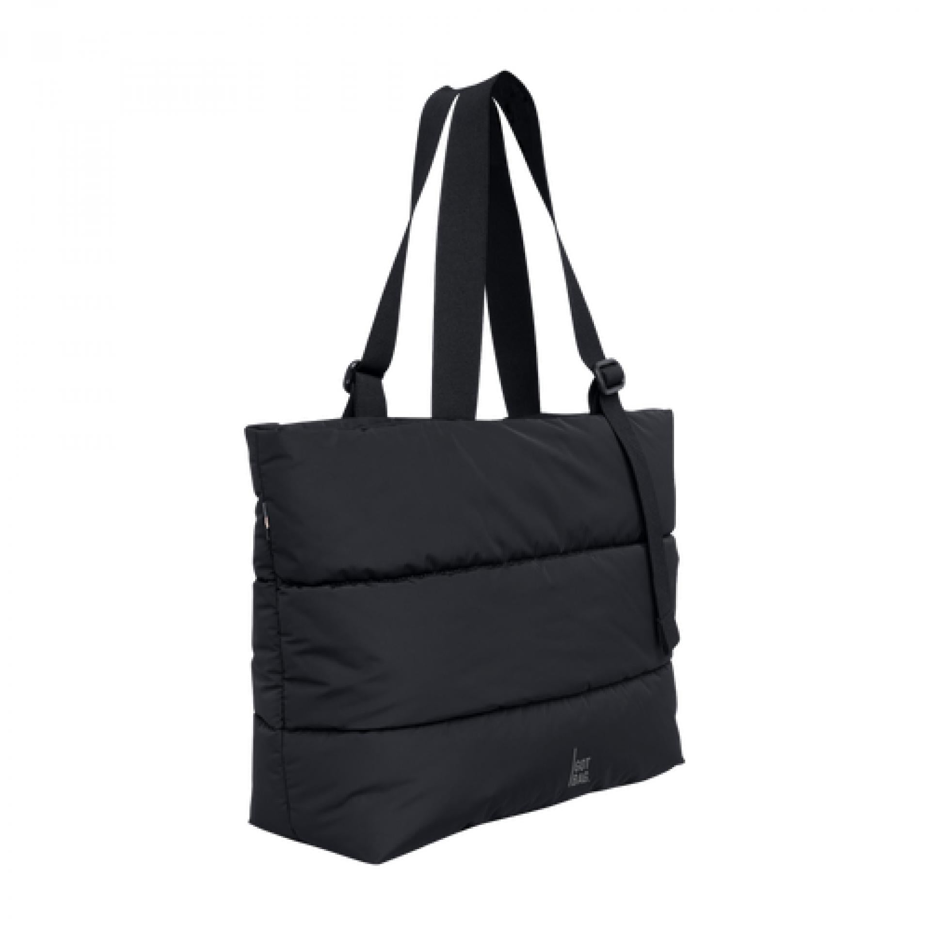 Got-Bag PUFFER TOTE BAG scallop monochrome black