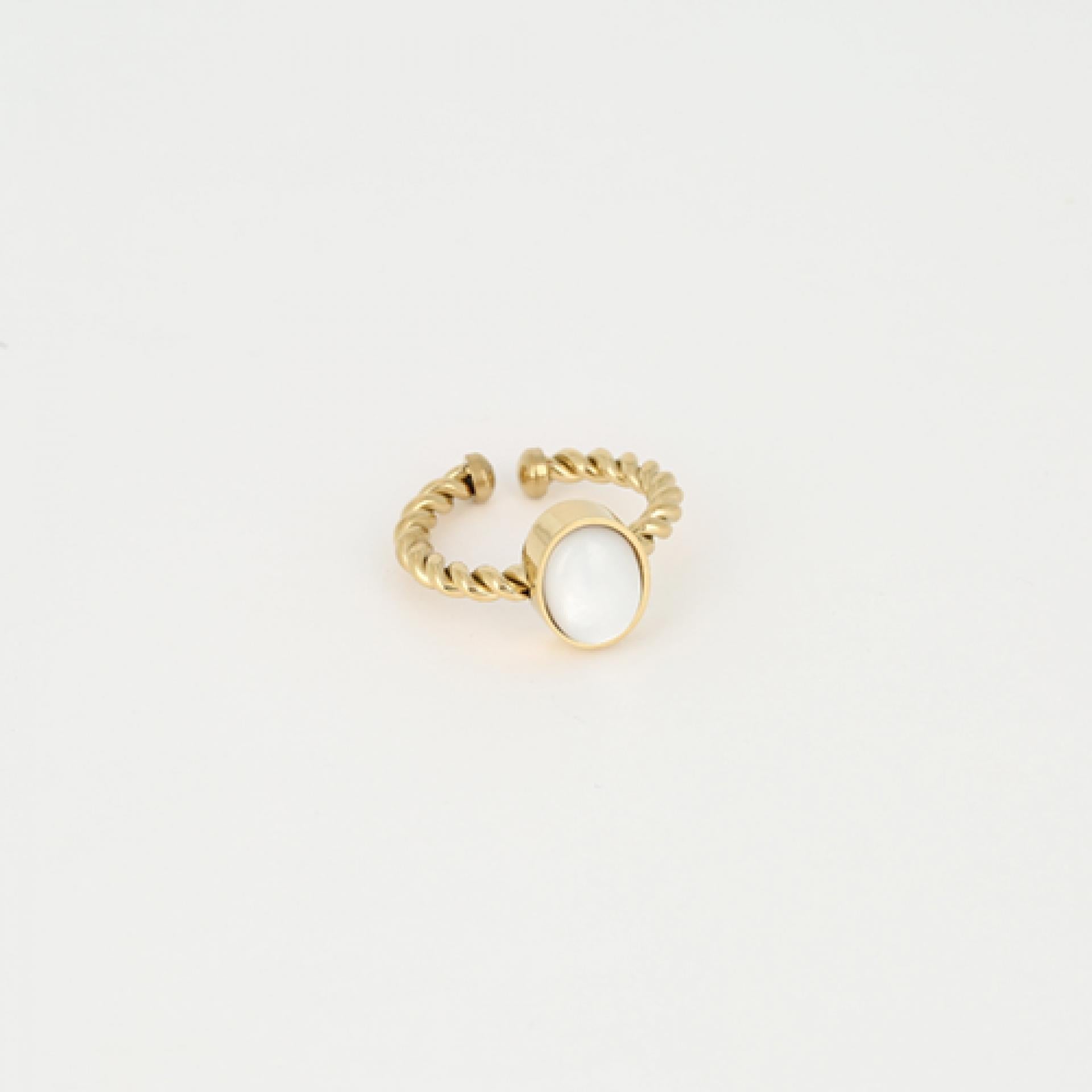 Zag Bijoux Ring Jordanna gold/Perlmutt