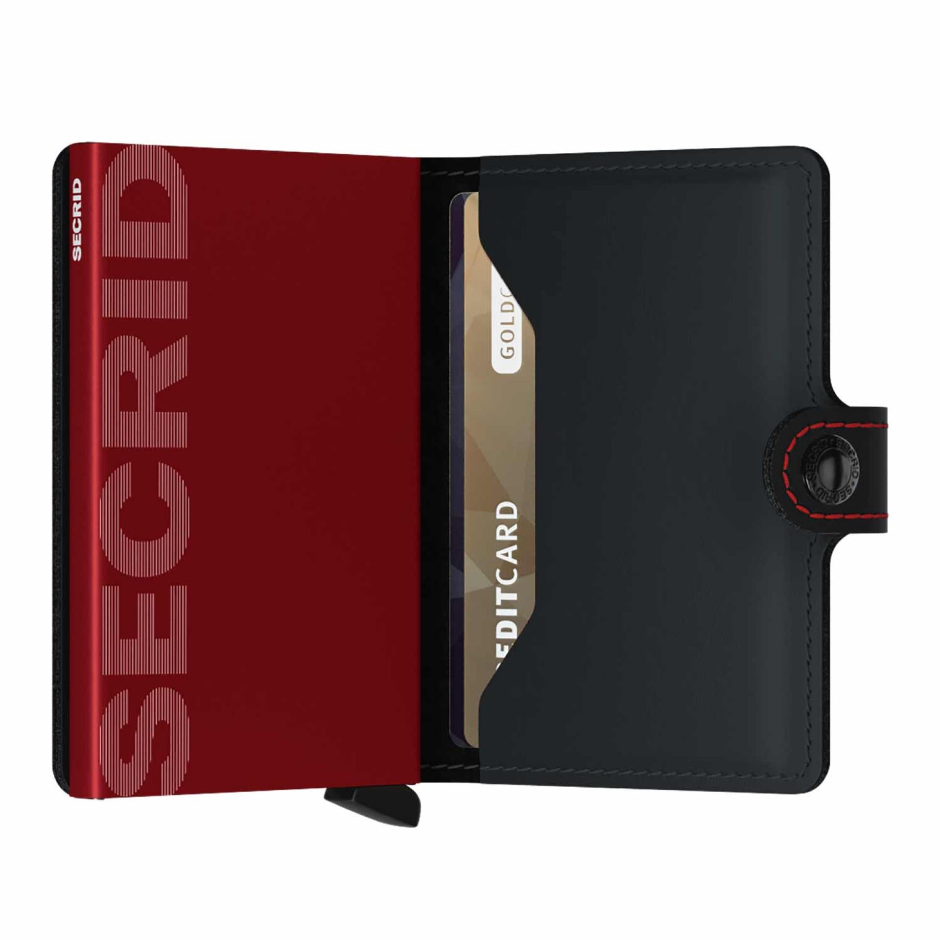 Secrid Miniwallet Matte  Black & Red