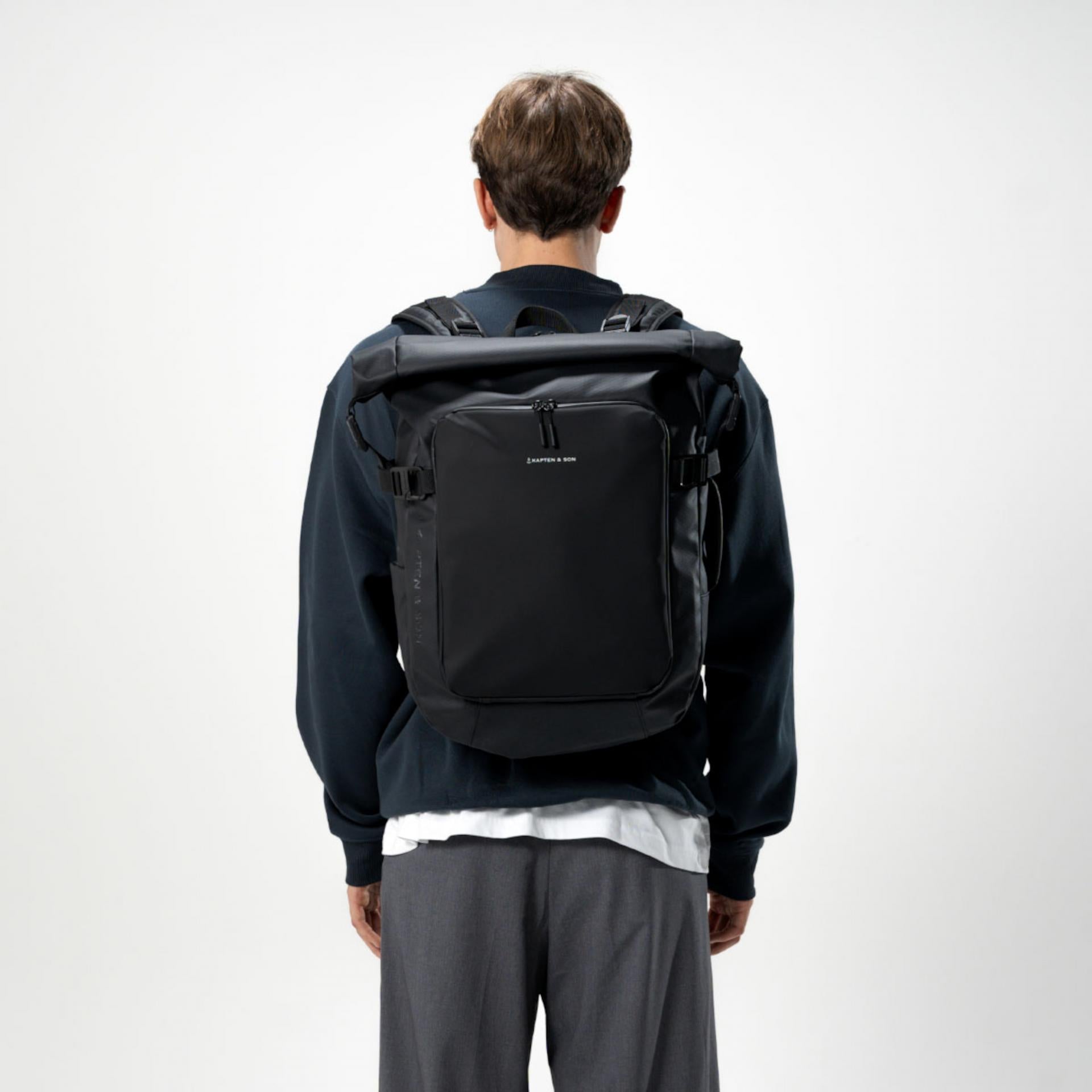 Kapten and Son Rucksack LISBON ALL BLACK 