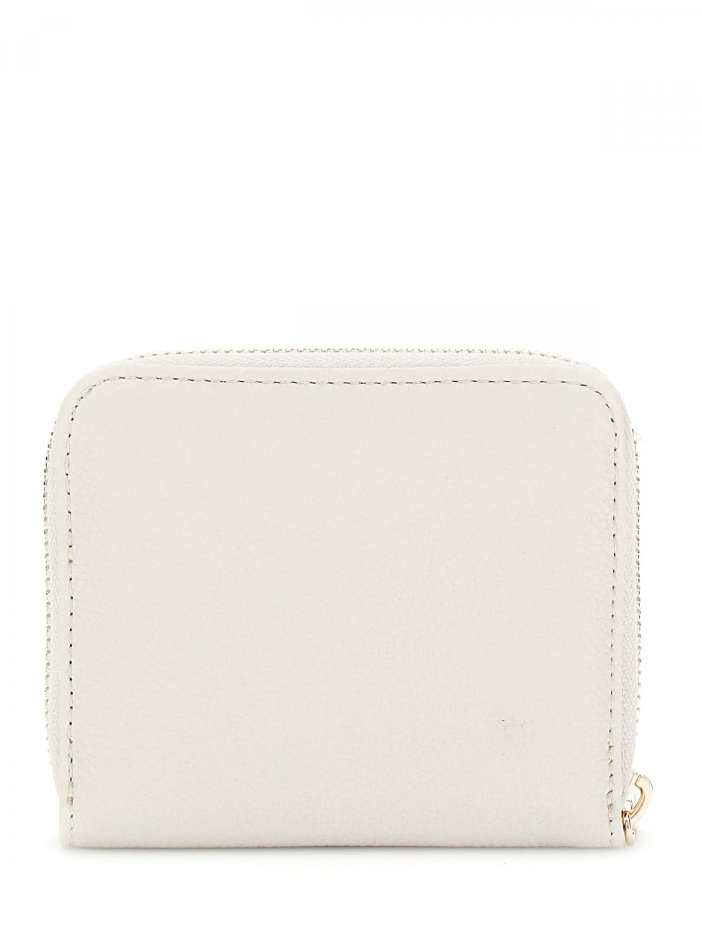 Guess LAUREL SLG SMALL ZIP AROUND Ivory