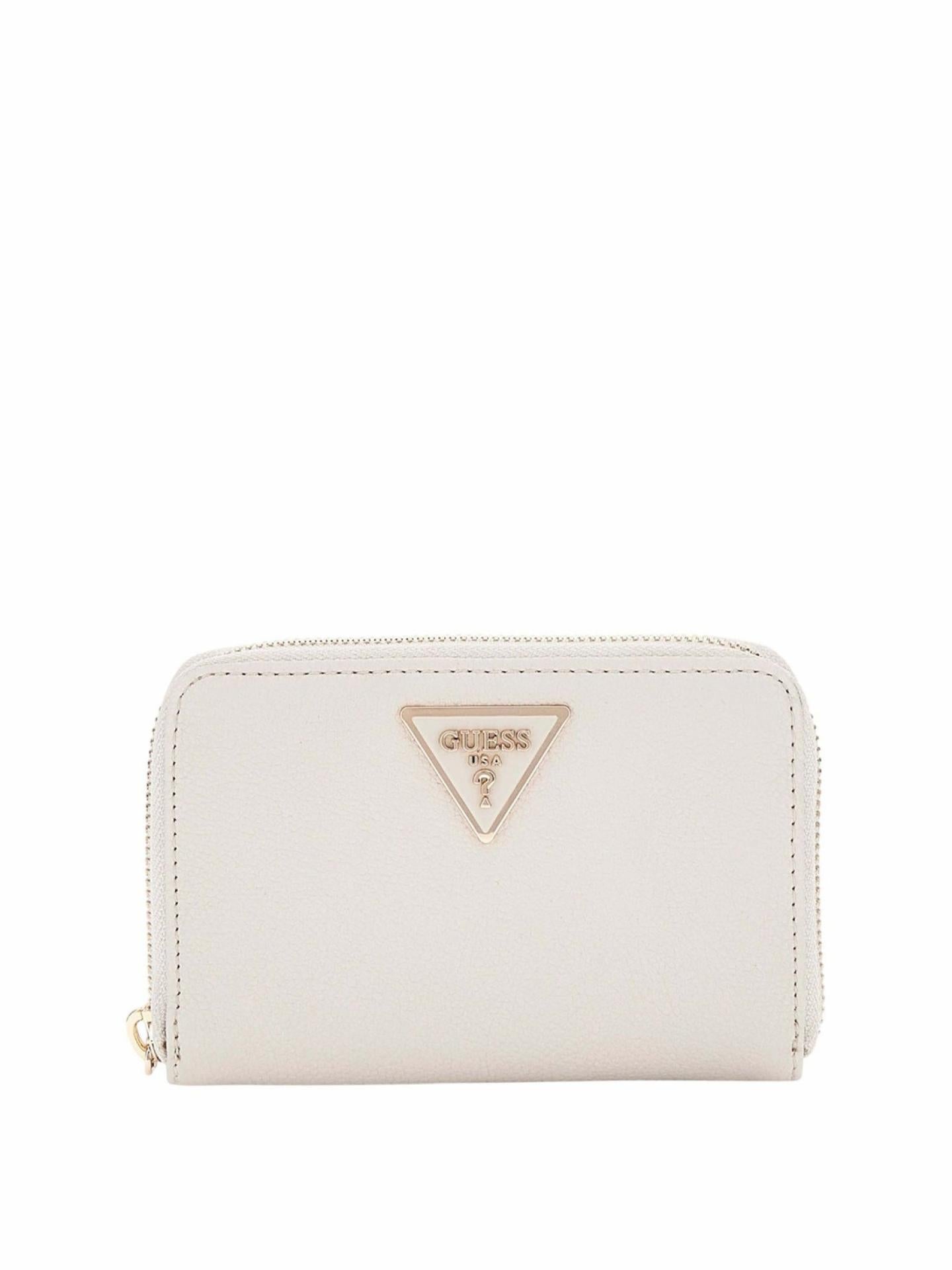 Guess LAUREL SLG MEDIUM ZIP AROUND Ivory