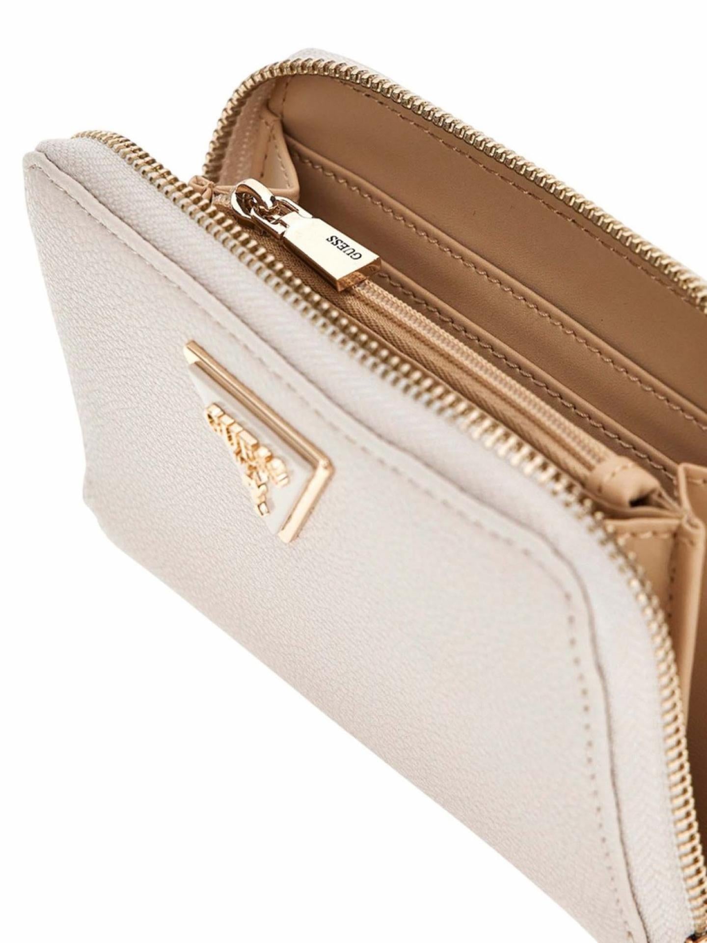 Guess LAUREL SLG MEDIUM ZIP AROUND Ivory