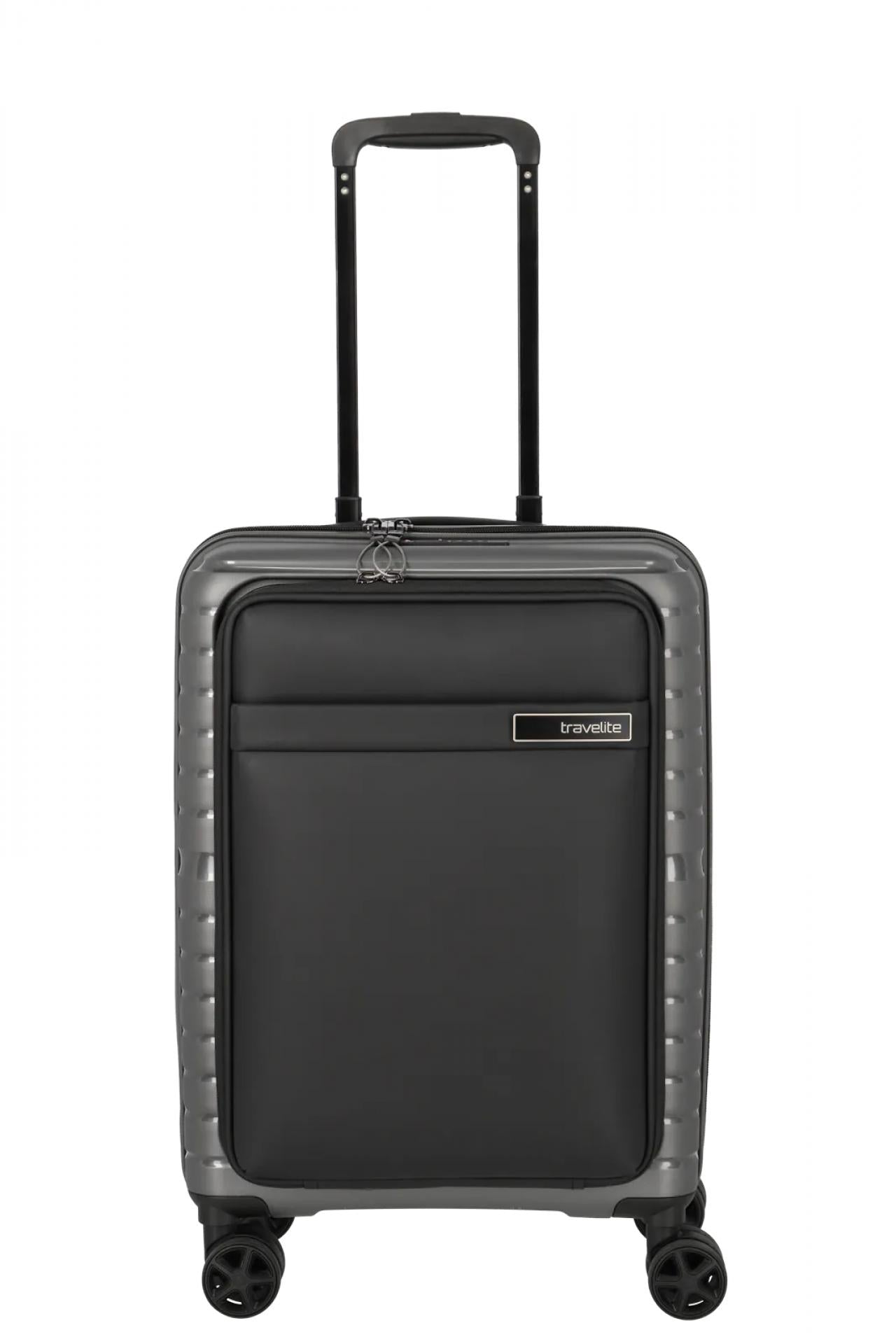 Travelite TRIENT 4w Trolley S Vortasche Anthrazit