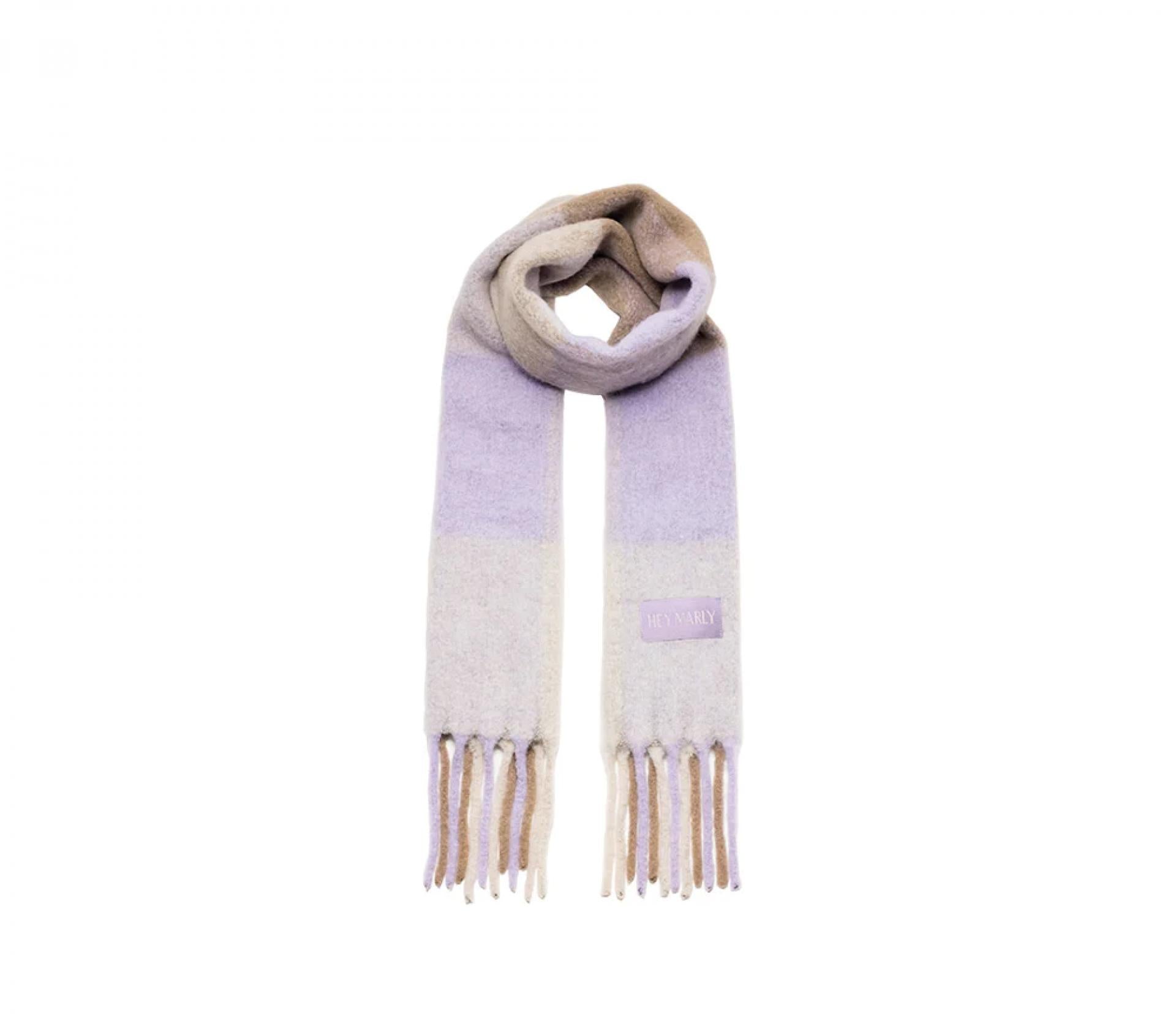 Hey Marly Plaid Scarf - Variante: M Lilac/Crema